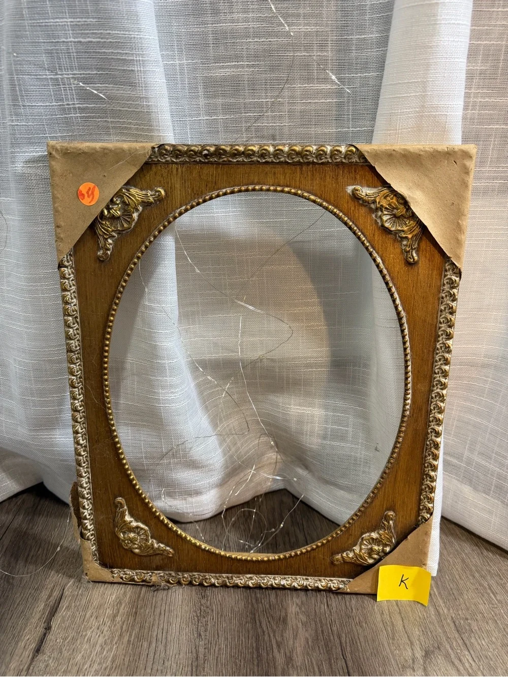 vintage rectangular photo frame for an oval photo 11*14